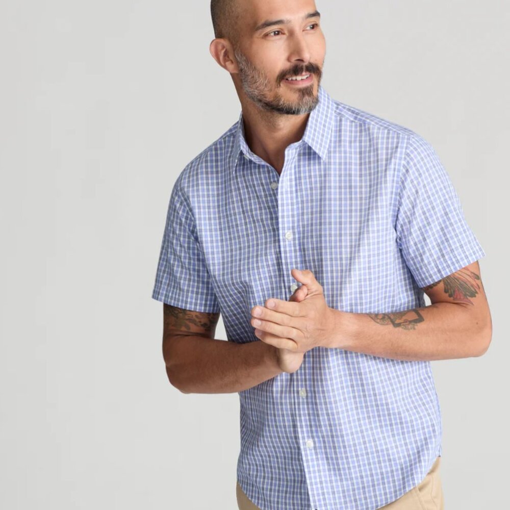 Untuckit Wrinkle-Free Short-Sleeve Dante Shirt Size Small $89